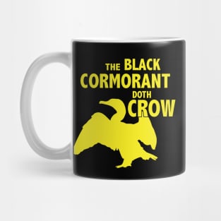 The Black Cormorant Doth Crow - Yellow Mug